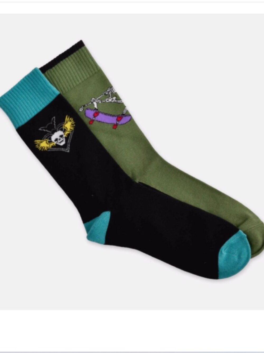 NEW Sox Fifth Ave Men's Skeleton Rock/Music Two Pack Socks, Sz 10-13